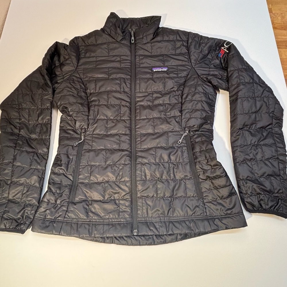 NWT Patagonia Nano Puff Jacket Womens Small Black ACG Corporate Logo - Picture 3 of 10